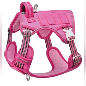 Fluorescent Pink Tactical Dog Harness Size XL